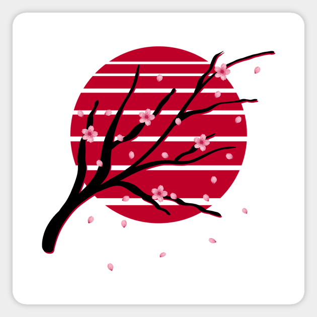 Japanese Sakura Cherry Blossom Sticker by gogo-jr